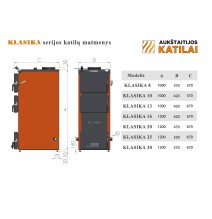 Katilas kieto kuro KLASIKA 10 10kW