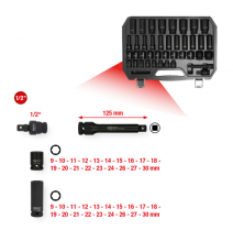 Ilgų ir trumpų smūginių galvų komplektas KS TOOLS 1/2", 40vnt.