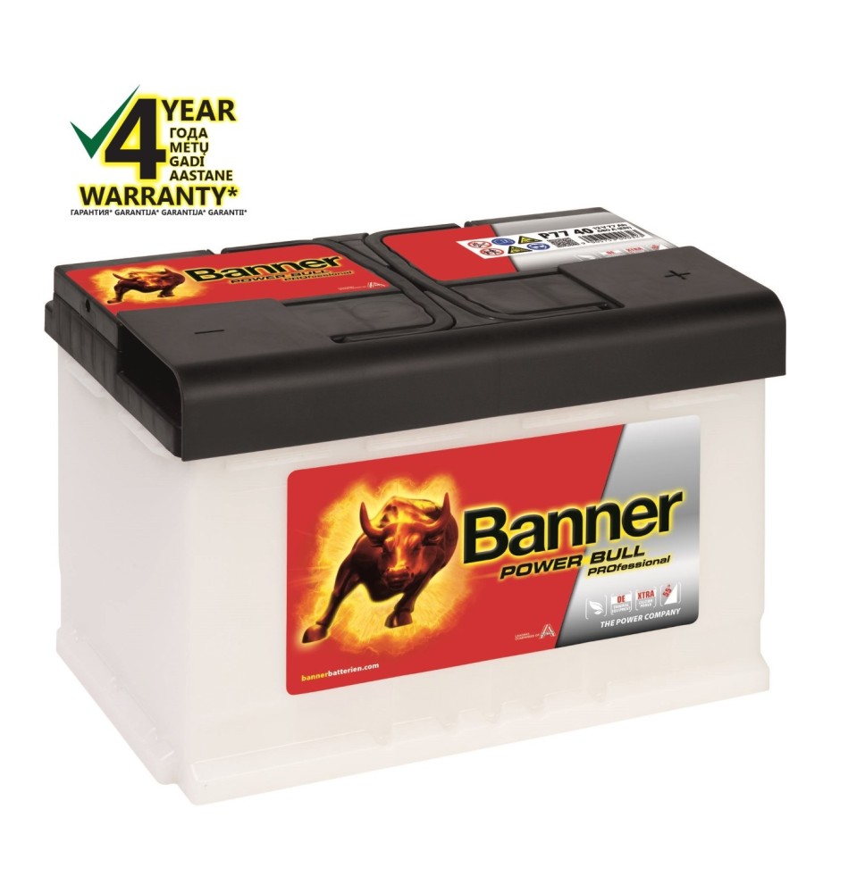 Banner 77Ah 700A 12V Power PRO akumuliatorius 278x175x190mm