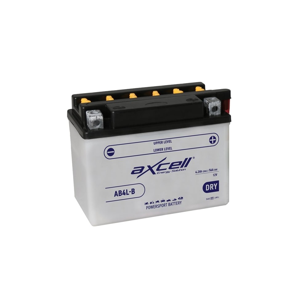 Axcell DRY 4Ah 56A -/+ 12V akumuliatorius 120x70x92mm