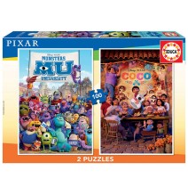 2 dėlionės (puzzle) 2x100 DISNEY PIXAR 6-8 metų