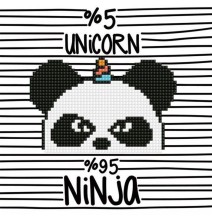 Deimantinė mozaika NINJA PANDA-CORN 20,3x20,3