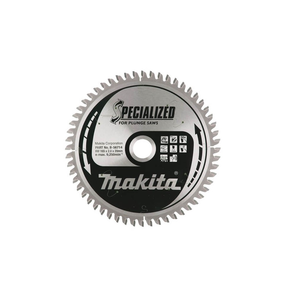 Pjovimo diskas aliuminiui MAKITA 165x20x2,2mm 56T