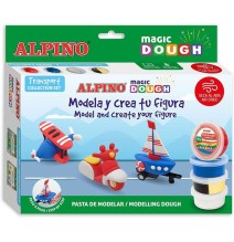 Modelino rinkinys  ALPINO Magic Dough TRANSPORTE