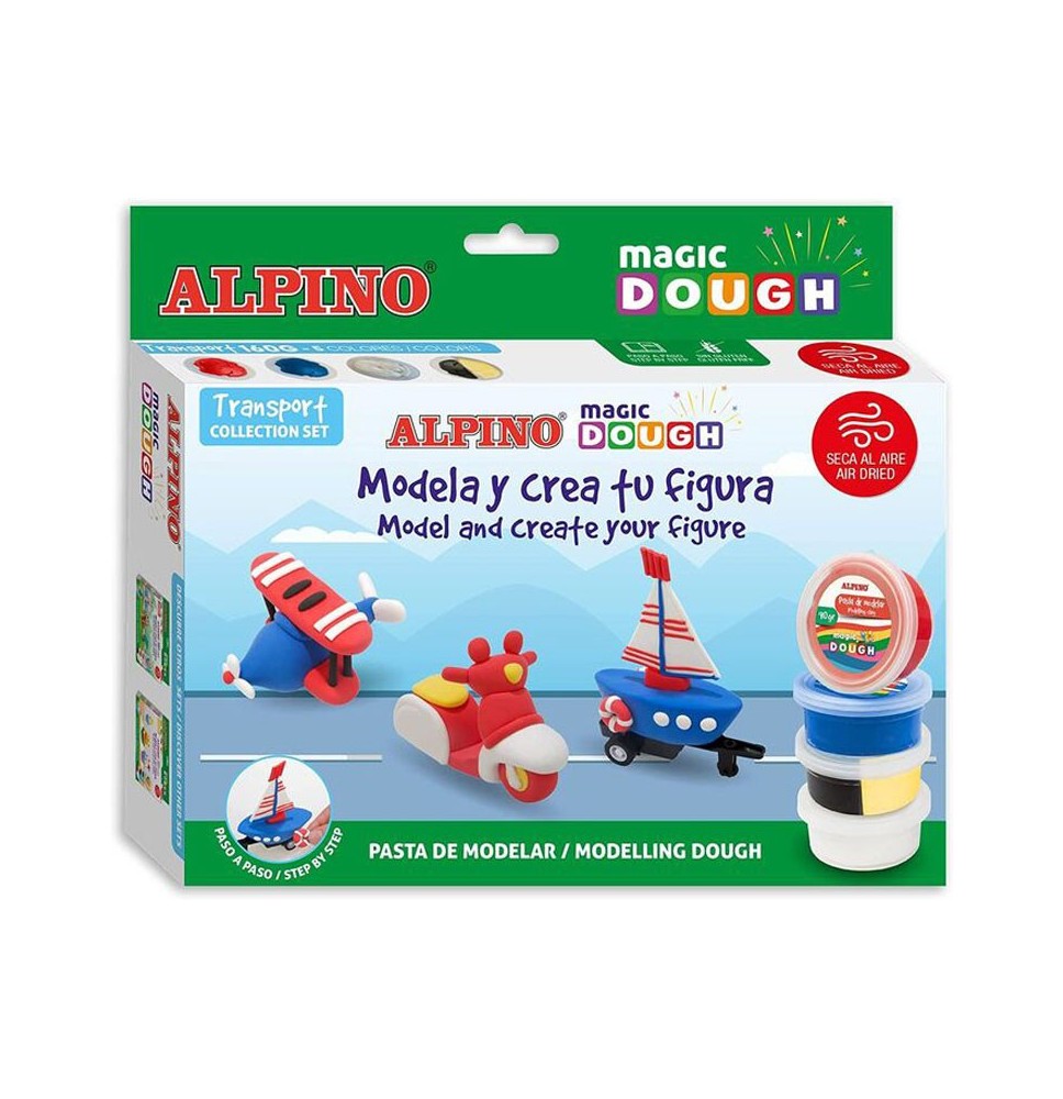 Modelino rinkinys  ALPINO Magic Dough TRANSPORTE