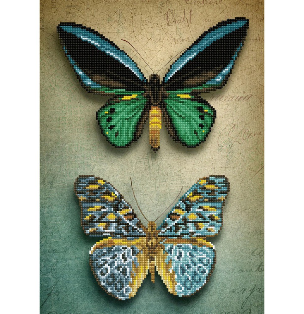 Deimantinė mozaika ANTIQUE BUTTERFLIES 51,5x37