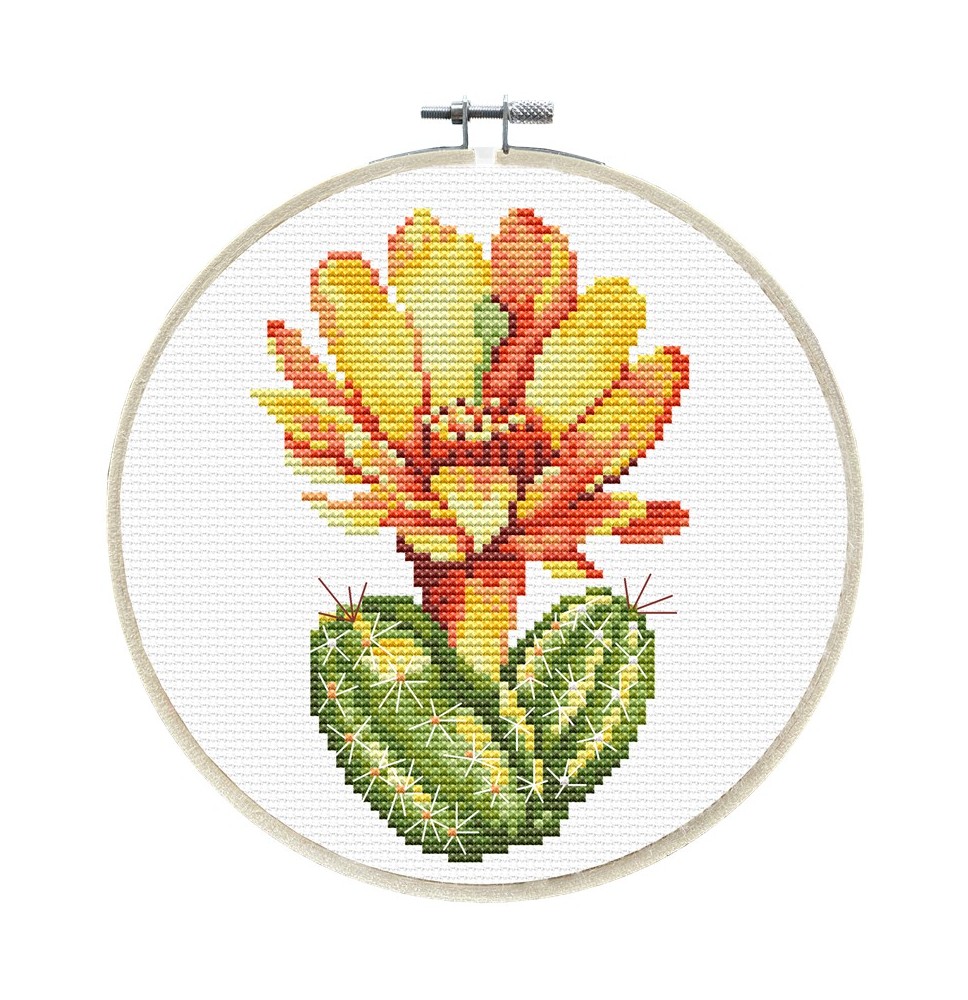 Siuvinėjimo kryželiu rinkinys YELLOW CACTUS 15x0