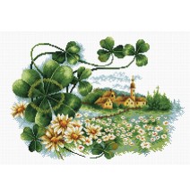 Siuvinėjimo kryželiu rinkinys SCENERY CLOVER 35x24,99