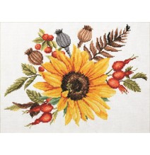 Siuvinėjimo kryželiu rinkinys AUTUMN BOUQUET 34x25,60