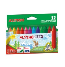 Vaškinės kreidutės trikampės ALPINO Trix 12sp 10mm