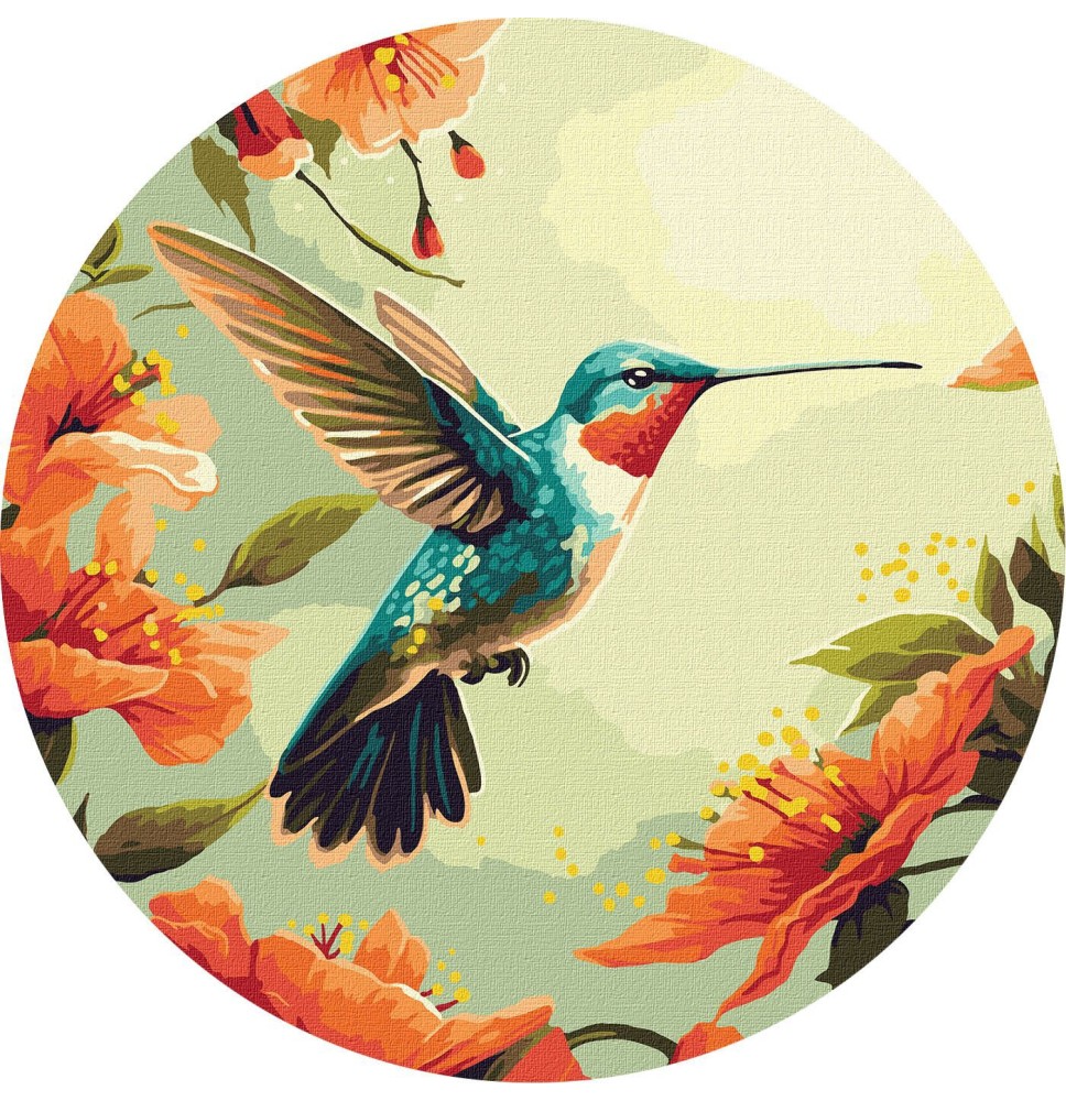 Tapyba pagal skaičius: SPALVINGAS KOLIBRIS  art_selena_ua d39