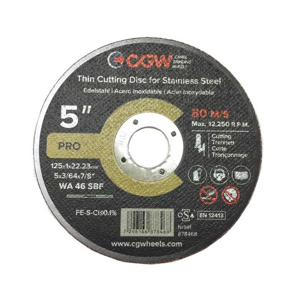 Metalo pjovimo diskas CGW 125x1x22,2 WA46 SBF T-1 INOX