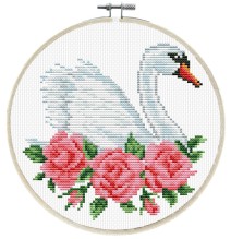 Siuvinėjimo kryželiu rinkinys ROSE SWAN 15x0