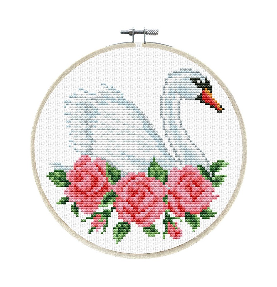 Siuvinėjimo kryželiu rinkinys ROSE SWAN 15x0