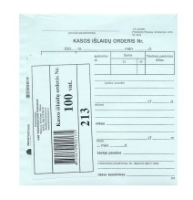 Kasos išlaidų orderis Nr. A6V, 14,5 x 15 cm