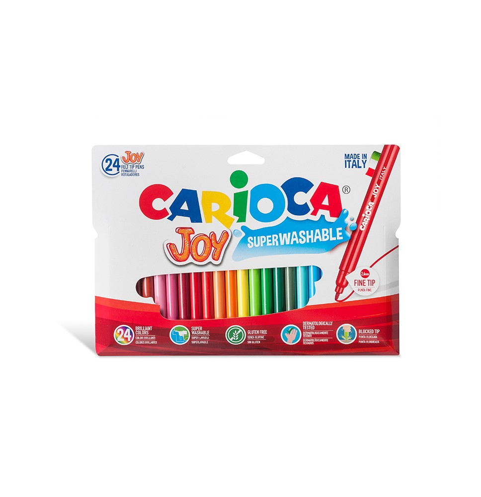 Flomasteriai CARIOCA JOY, 24 vnt.