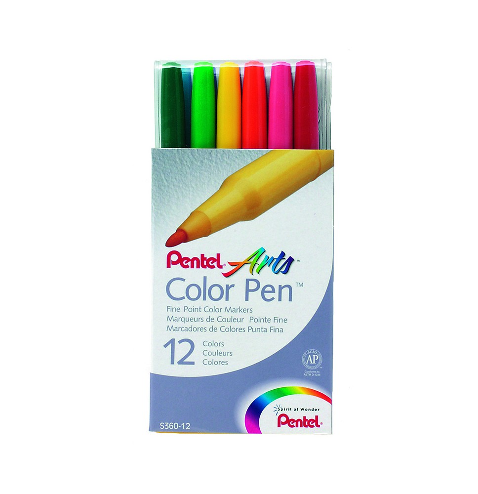 Flomasteriai PENTEL ARTS S360 1-2 mm