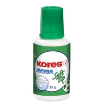 Korekcinis skystis KORES AQUA, 25 ml,  su minkštu galiuku