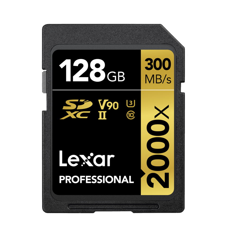 LEXAR PRO 2000X SDHC/SDXC UHS-II U3(V90) R300/W260 (W/O CARDREADER) 128GB