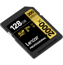 LEXAR PRO 2000X SDHC/SDXC UHS-II U3(V90) R300/W260 (W/O CARDREADER) 128GB