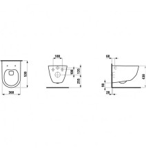 Pakabinamas klozetas (be dangčio) Laufen Pro Rimless 820966/ H8209660000001