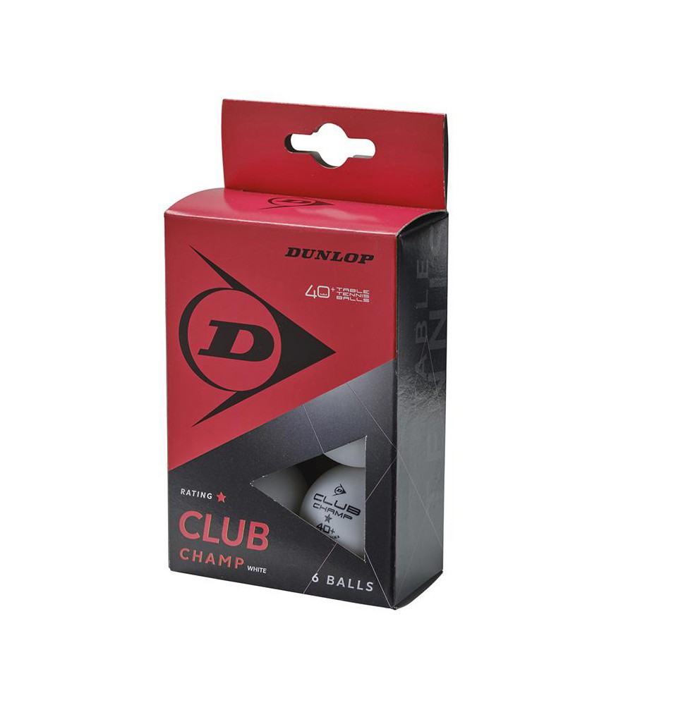 Stalo teniso kamuoliukai Dunlop CLUB CHAMP 1žv. 6vnt White