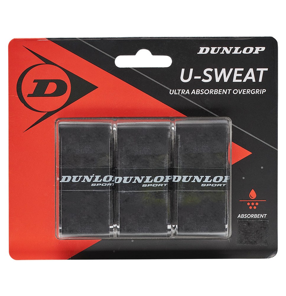 Teniso raketės virš. apvija U-SWEAT 3vnt. black