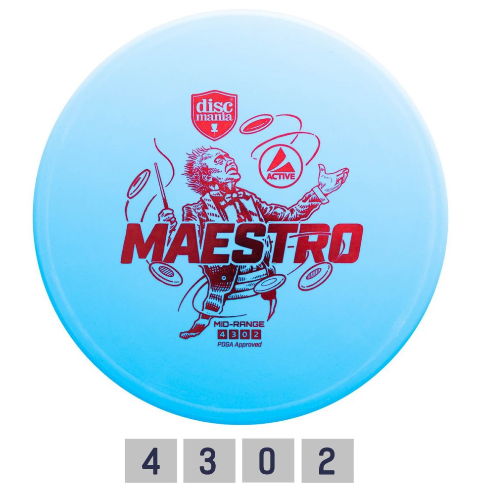 Diskgolfo diskas Midrange Driver MAESTRO Active Light Blue