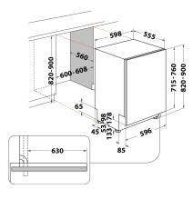 Įmontuojama indaplovė Whirlpool W8I HF58 TU