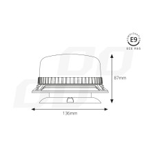 Signalinis žibintas magnetinis 12/24V