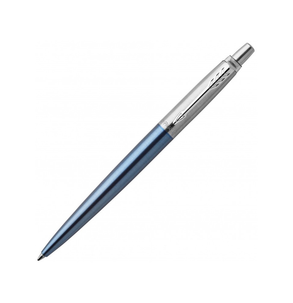 Automatinis tušinukas Parker Jotter Waterloo Blue CT Medium Blue.  Su dovanų dėžute