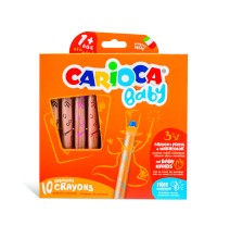 Kreidelės mažyliams CARIOCA BABY 3in1 1+, 10 vnt.