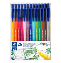 Flomasteriai STAEDTLER Briliant Triplus Colours, 26 spalvos