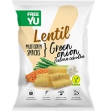 Veganiški lęšių traškučiai FREE YU, su svogūnais, 70g