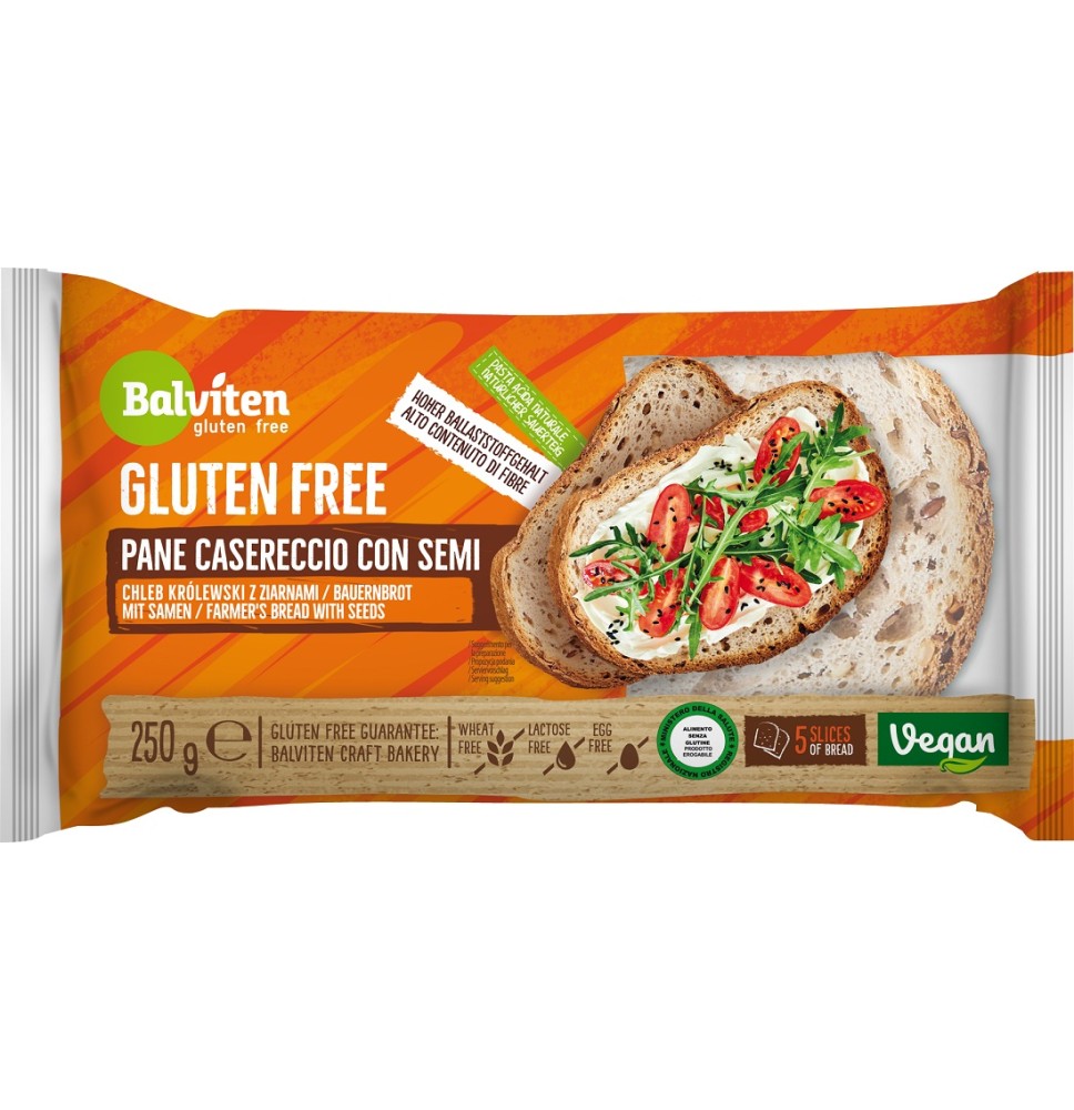 Ūkininko duona BALVITEN GLUTEN FREE, su sėklomis, veganiška, 250 g