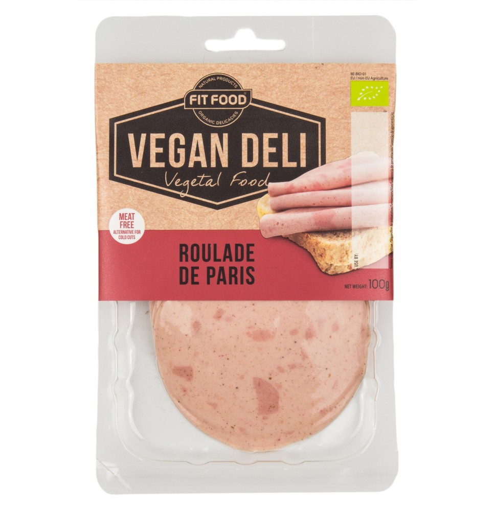 Ekologiškas veganiškas gaminys VEGAN DELI Roulade de Paris, pjaustytas, LT-EKO-001, 100g