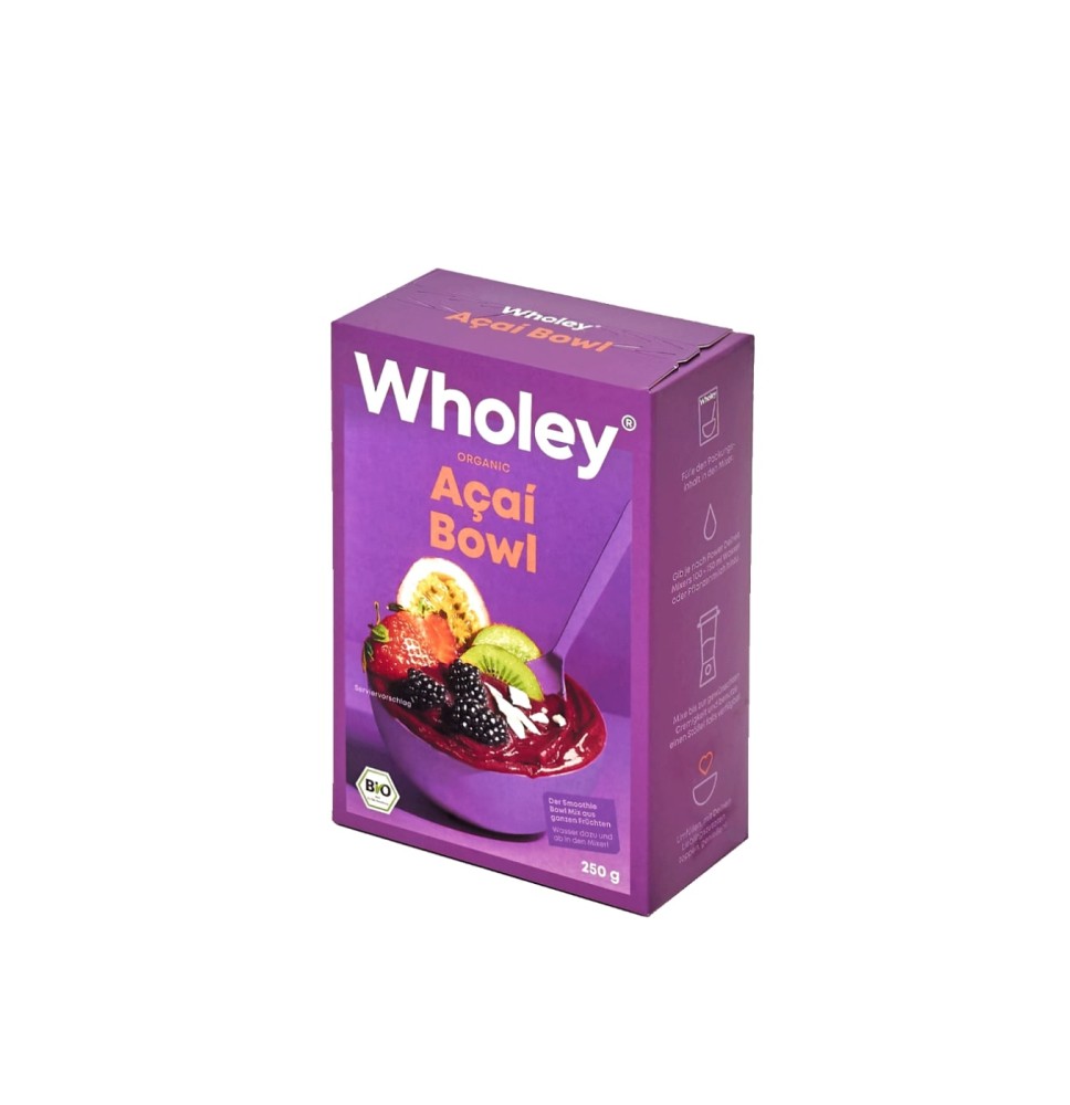 Šaldytas ekologiškų vaisių mišinys, kokteiliams, WHOLEY ACAI BOWL, 250g LT-EKO-001