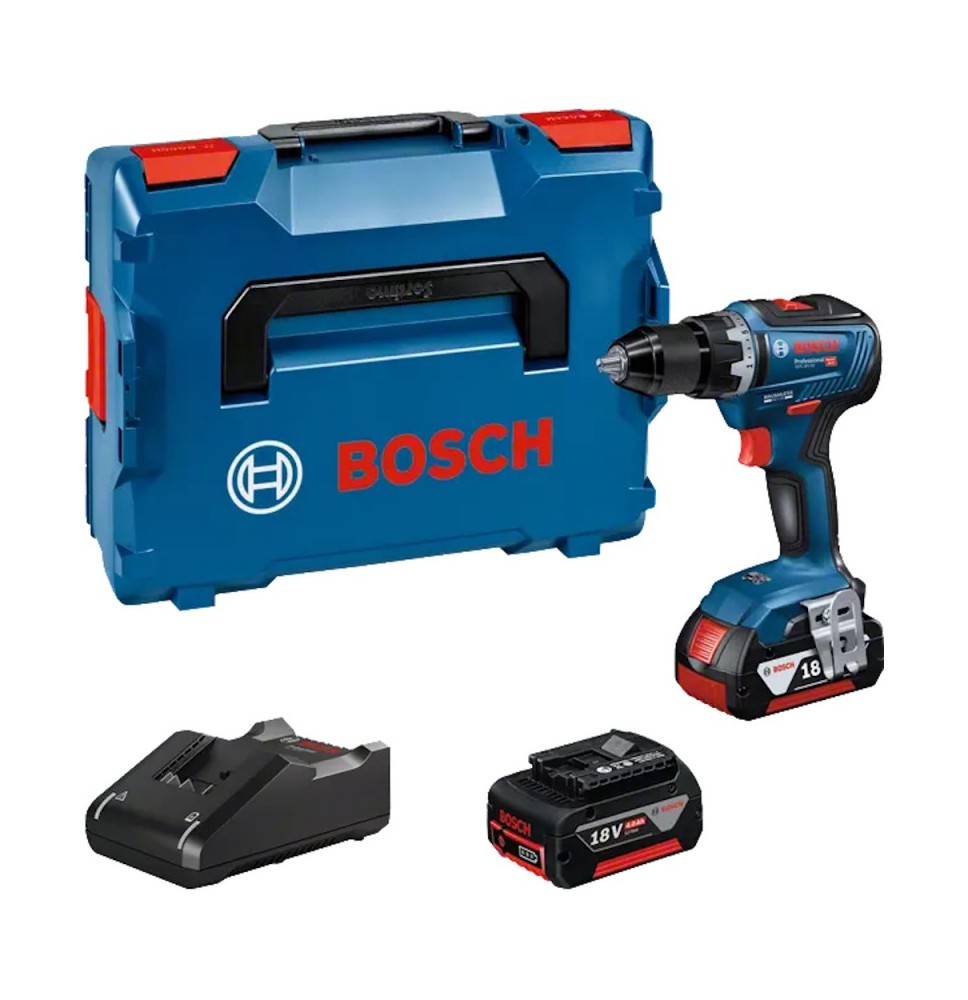 Akumuliatorinis suktuvas-gręžtuvas BOSCH GSR 18V-55 2x4,0Ah