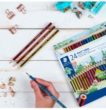 Spalvoti pieštukai STAEDTLER NORIS COLOUR 185, 24 spalvos