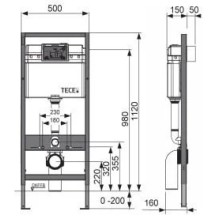 Potinkinis rėmas Tece 9400412 + mygtukas+tvirtinimai+tarpinė