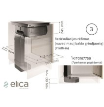 Recirkuliacijos komplektas Elica KIT0167756 (skirtas Nikolatesla FIT serijos gartraukiams su integru