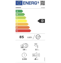 Įmontuojama indaplovė Gorenje GV16D