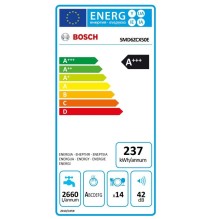 Įmontuojama indaplovė Bosch SMD6ZCX50E