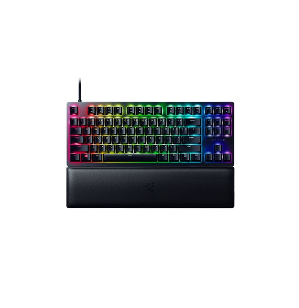 Razer Huntsman V2 Tenkeyless Laidinė žaidimų klaviatūra USB-C, RGB, Clicky Purple Switch, US, Juoda