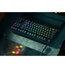 Razer Huntsman V2 Tenkeyless Laidinė žaidimų klaviatūra USB-C, RGB, Clicky Purple Switch, US, Juoda