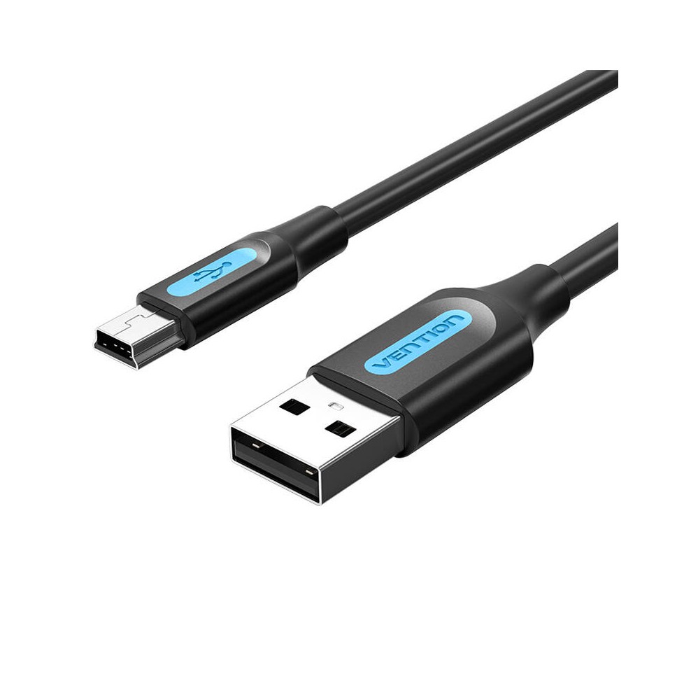 USB 2.0 A to Mini-B cable Vention COMBH 2m Black PVC