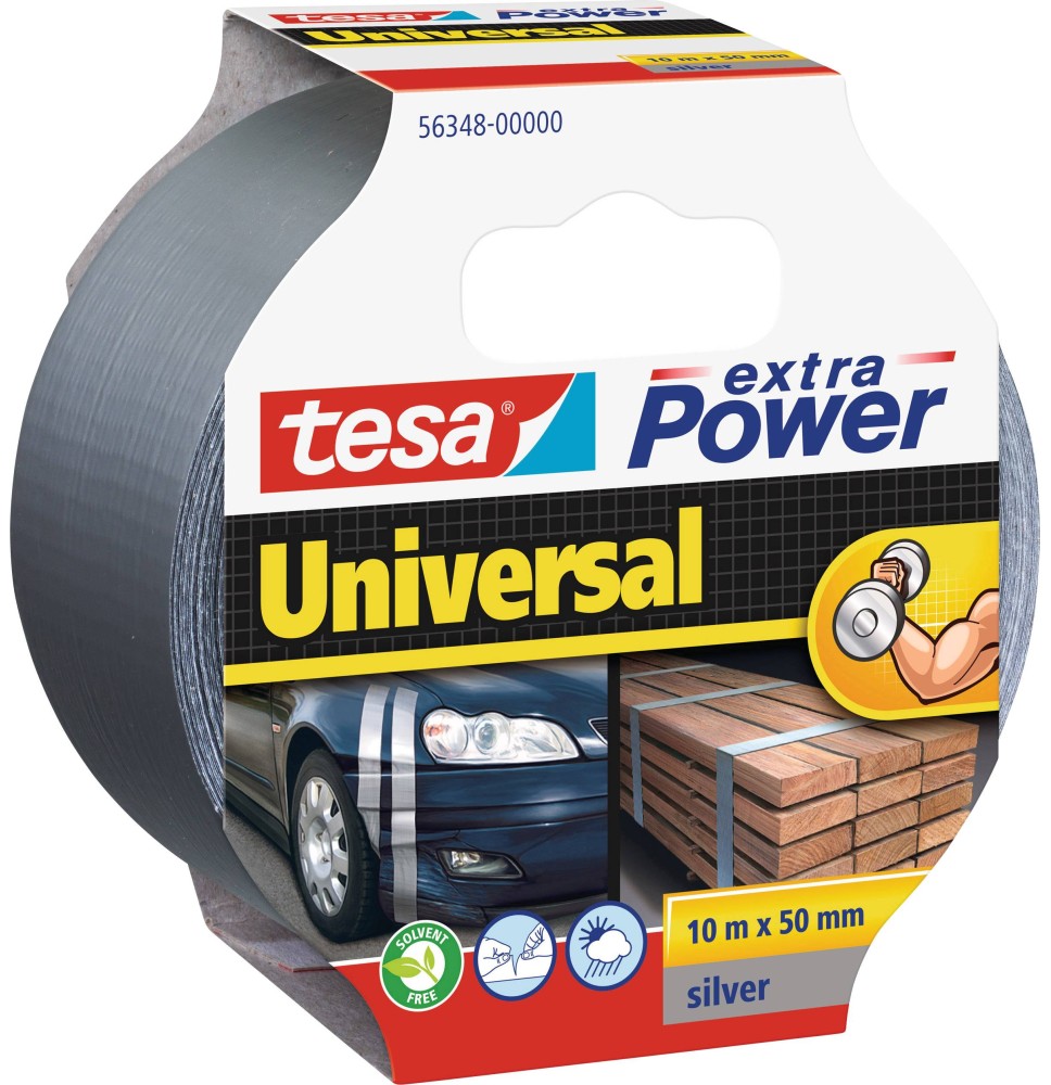 Audinio juosta TESA Extra Power Universal, 50mm x 10m, pilka