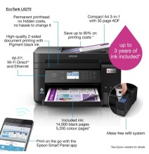 Epson EcoTank L6270 Spausdintuvas rašalinis spalvotas MFP A4 33 ppm USB Wi-Fi Ethernet LAN