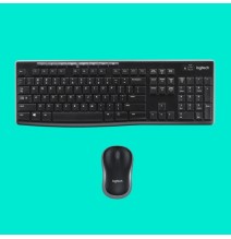 Logitech MK270 Wireless Combo Belaidė klaviatūra + pelė, US Int, Juoda