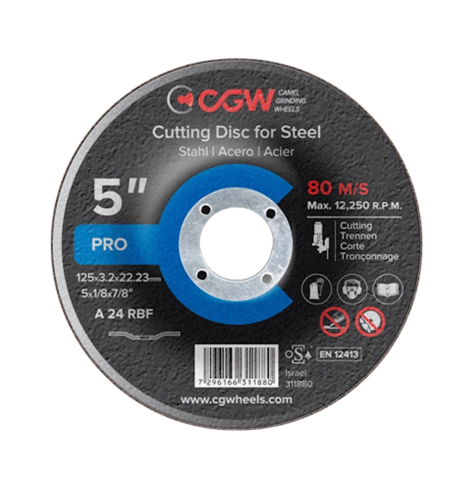 Pjovimo diskas CGW TBF T-1 A46 125x1x22,23mm